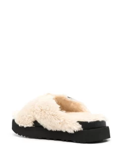 Women UGG Fuzz Sugar Cross Slides -Ugg 17332421 36652424 1000