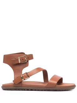 Women UGG Strap-design Leather Sandals