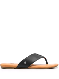 Women UGG Carey Leather Flip Flops