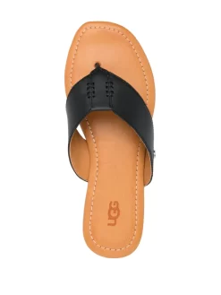 Women UGG Carey Leather Flip Flops -Ugg 19860564 44575862 1000