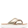 Women UGG Crossover-strap Leather Slides 1 Women UGG Crossover-strap Leather Slides -Ugg 20068686 45207997 1000