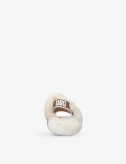 Ugg Fluff Yeah Logo-strap Sheepskin Sandals 7-10 Years -Ugg R03809673 BEIGE ALT01