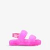 Ugg Oh Yeah Logo-strap Sheepskin Slides 7-10 Years -Ugg R03850302 PINK M