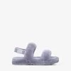 Ugg Oh Yeah Strappy Sheepskin Slides 6-10 Years -Ugg R03928097 GREY M