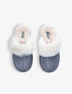 Ugg Cozy II Suede And Sheepskin Slippers 4-10 Years -Ugg R03955872 GREY ALT01