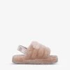 Ugg Fluff Yeah Logo-strap Sheepskin Sandals 6-10 Years 2 Ugg Fluff Yeah Logo-strap Sheepskin Sandals 6-10 Years -Ugg R03955876 BROWN M