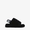 Ugg Fluff Yeah Logo-strap Sheepskin Sandals 7-9 Years -Ugg R03955900 BLACK M