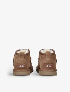 Ugg Classic Ultra Mini Sheepskin Ankle Boots 7-9 Years -Ugg R03955902 BROWN ALT03