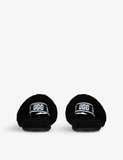 Ugg Fluff Yeah Logo-strap Sheepskin Sandals 2-7 Years 9 Ugg Fluff Yeah Logo-strap Sheepskin Sandals 2-7 Years -Ugg R03955903 BLACK ALT03