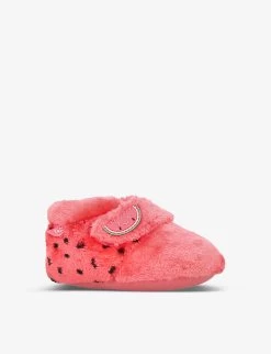 Ugg Bixbee Watermelon Fleece Shoes 0-12 Months -Ugg R04120203 PINK ALT02