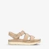 Ugg Goldenstar Logo-embossed Strappy Suede Sandals 6-9 Years