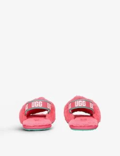 Ugg Fluff Yeah Watermelon Wool And Recycled Polyester-blend Slippers 2-7 Years -Ugg R04120210 PINK ALT03