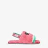 Ugg Fluff Yeah Watermelon Wool And Recycled Polyester-blend Slippers 2-7 Years -Ugg R04120210 PINK M