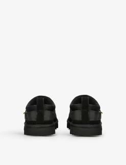 Ugg Tasman Logo-patch Recycled-polyester Outdoor Slippers 3-9 Years -Ugg R04120212 BLACK ALT03
