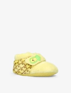 Ugg Bixbee Pineapple-patch Faux-fur Shoes Age 0-3 Years -Ugg R04120214 YELLOW ALT02