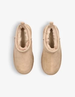 Ugg Classic Ultra Mini Sheepskin Ankle Boots 7-9 Years -Ugg R04152077 CREAM ALT01