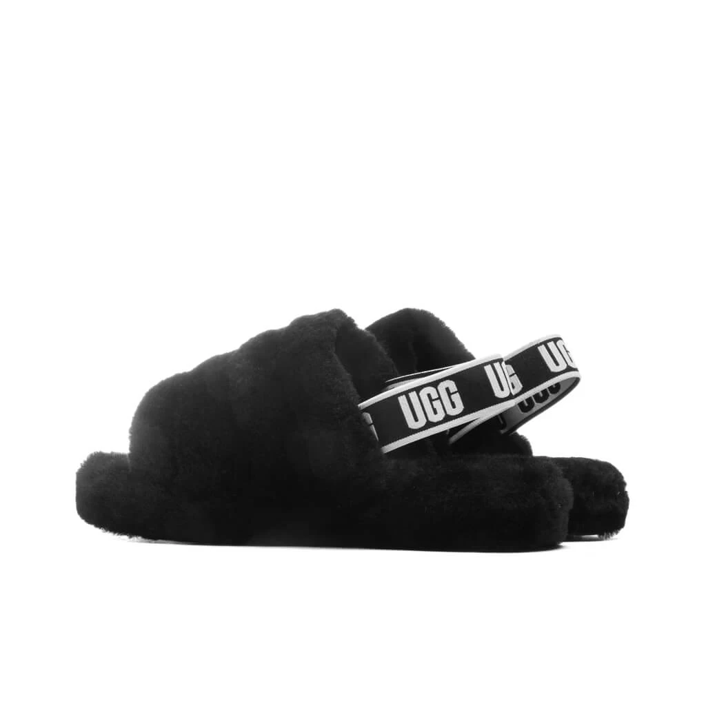 Ugg Kids Fluff Yeah Slide - Black 6 Ugg Kids Fluff Yeah Slide - Black - Image 4