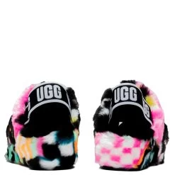 Ugg Women's Fluff Yeah Checks Slide - Black/Multi -Ugg UGG Women s Fluff Yeah Checks Slide Black Multi 1135510 BLKM 08 30 22 Feature JORDAN 4