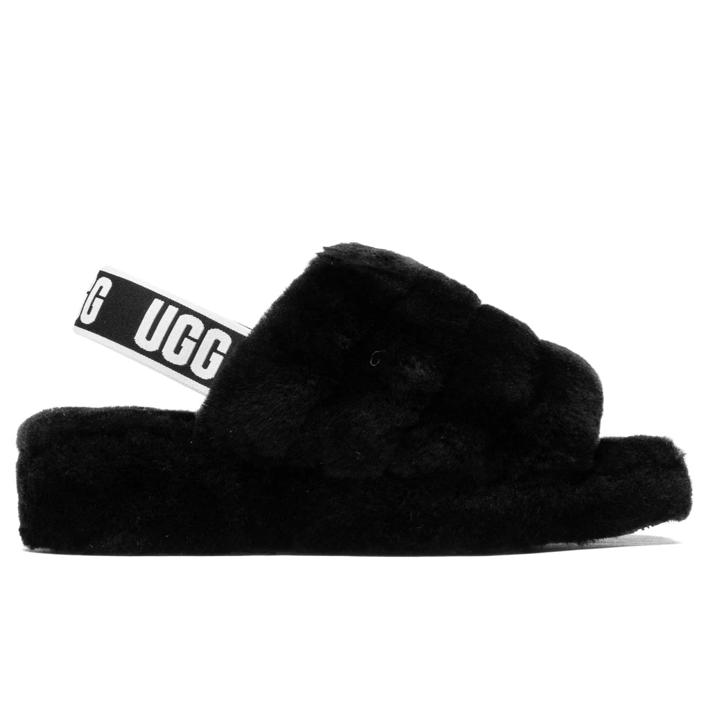 Ugg Women's Fluff Yeah Slide - Black 3 Ugg Women's Fluff Yeah Slide - Black