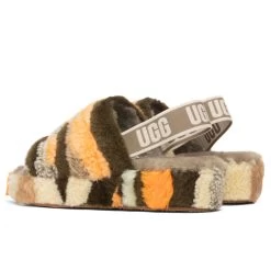 Ugg Women's Fluff Yeah Slide Cali Collage - Olive -Ugg UGG Women s Fluff Yeah Slide Cali Collage Olive 1118164 OLV 02 21 2021 01 3