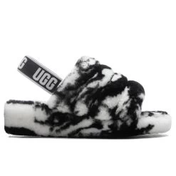 Ugg Women's Fluff Yeah Slide Marble - Black