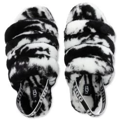 Ugg Women's Fluff Yeah Slide Marble - Black -Ugg UGG Women s Fluff Yeah Slide Marble Black 1122554 BLK 11 06 2021 01 6