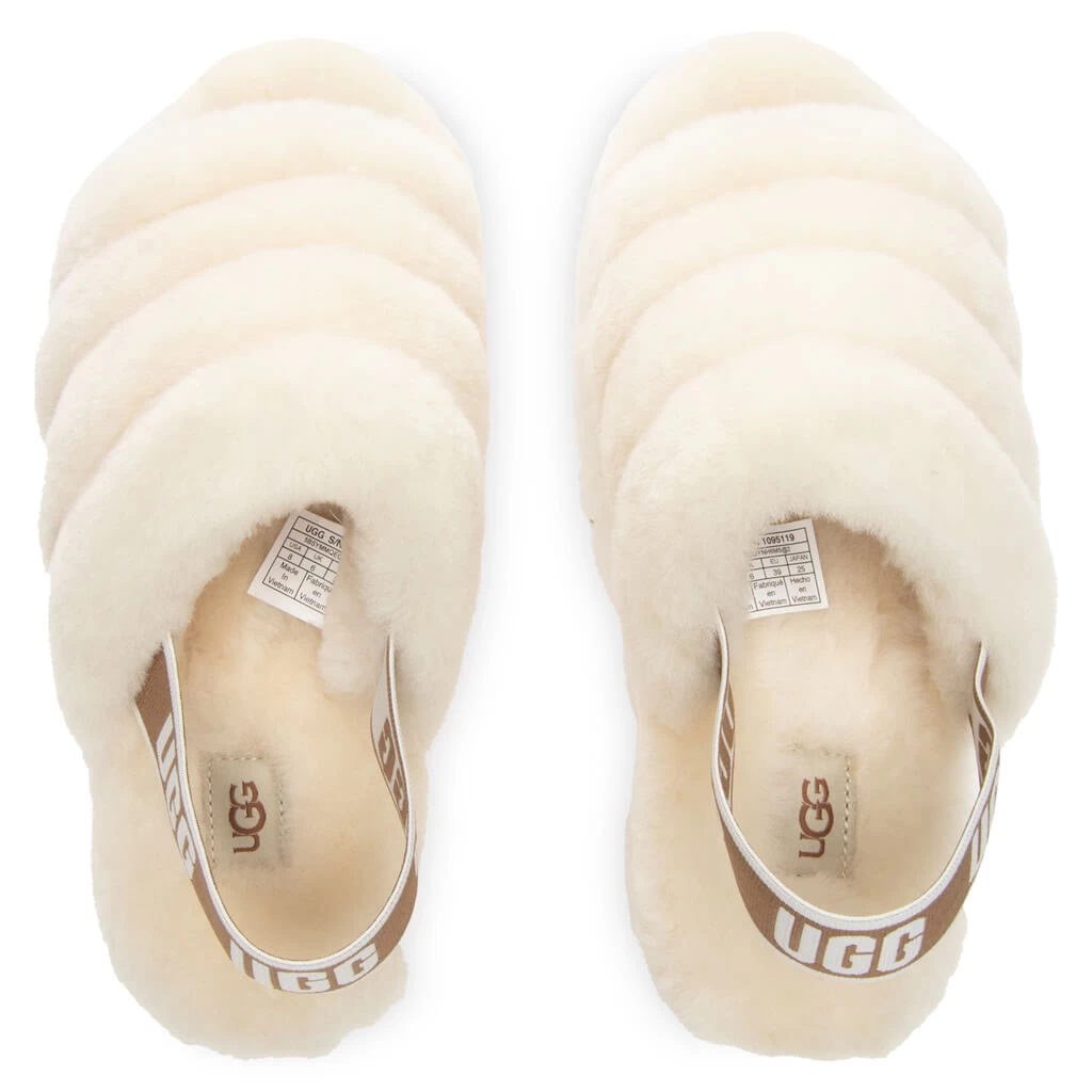Ugg Women's Fluff Yeah Slide - Natural 6 Ugg Women's Fluff Yeah Slide - Natural - Image 4