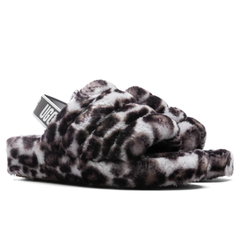Ugg Women's Fluff Yeah Slide Panther Print - Stormy Grey 4 Ugg Women's Fluff Yeah Slide Panther Print - Stormy Grey - Image 2