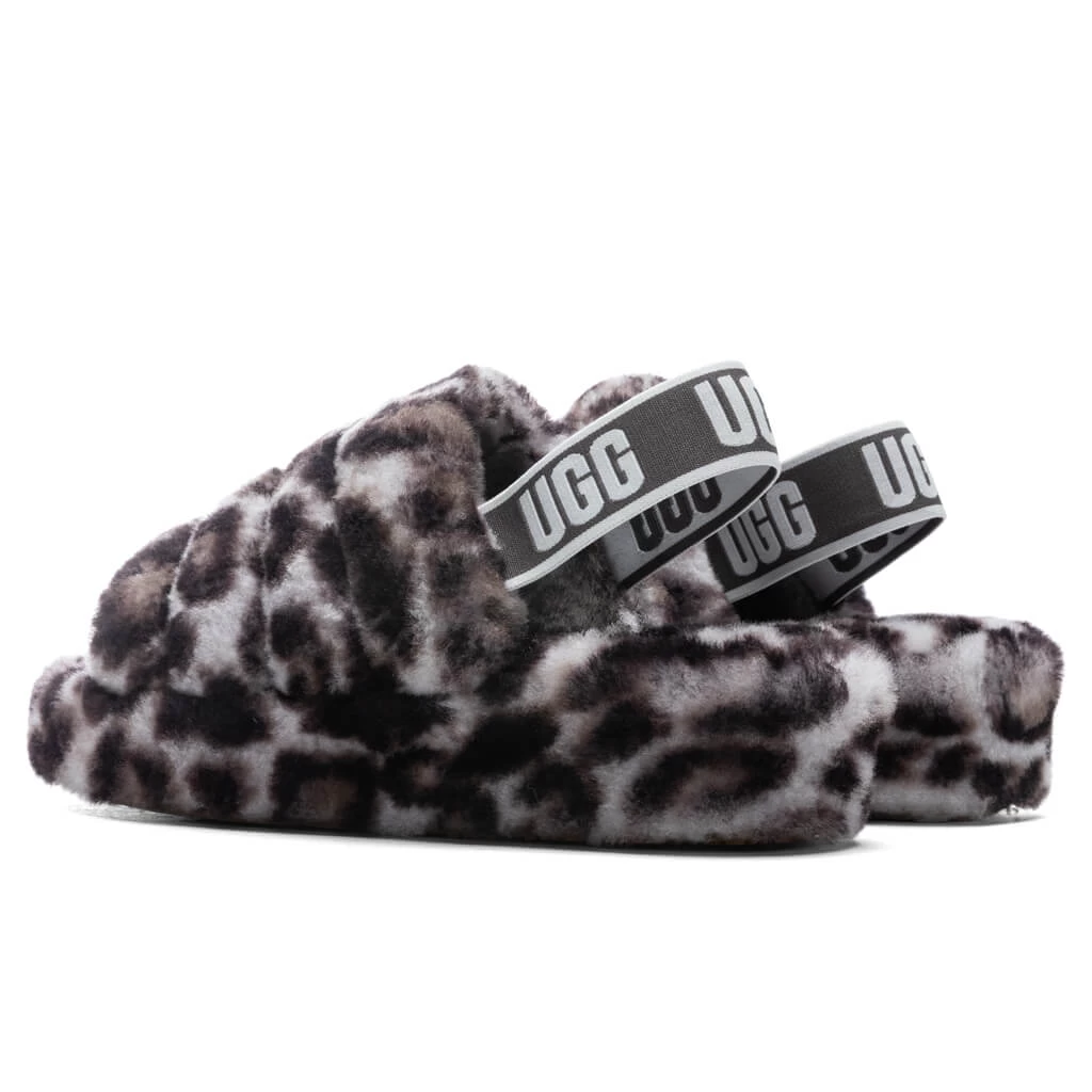Ugg Women's Fluff Yeah Slide Panther Print - Stormy Grey 5 Ugg Women's Fluff Yeah Slide Panther Print - Stormy Grey - Image 3