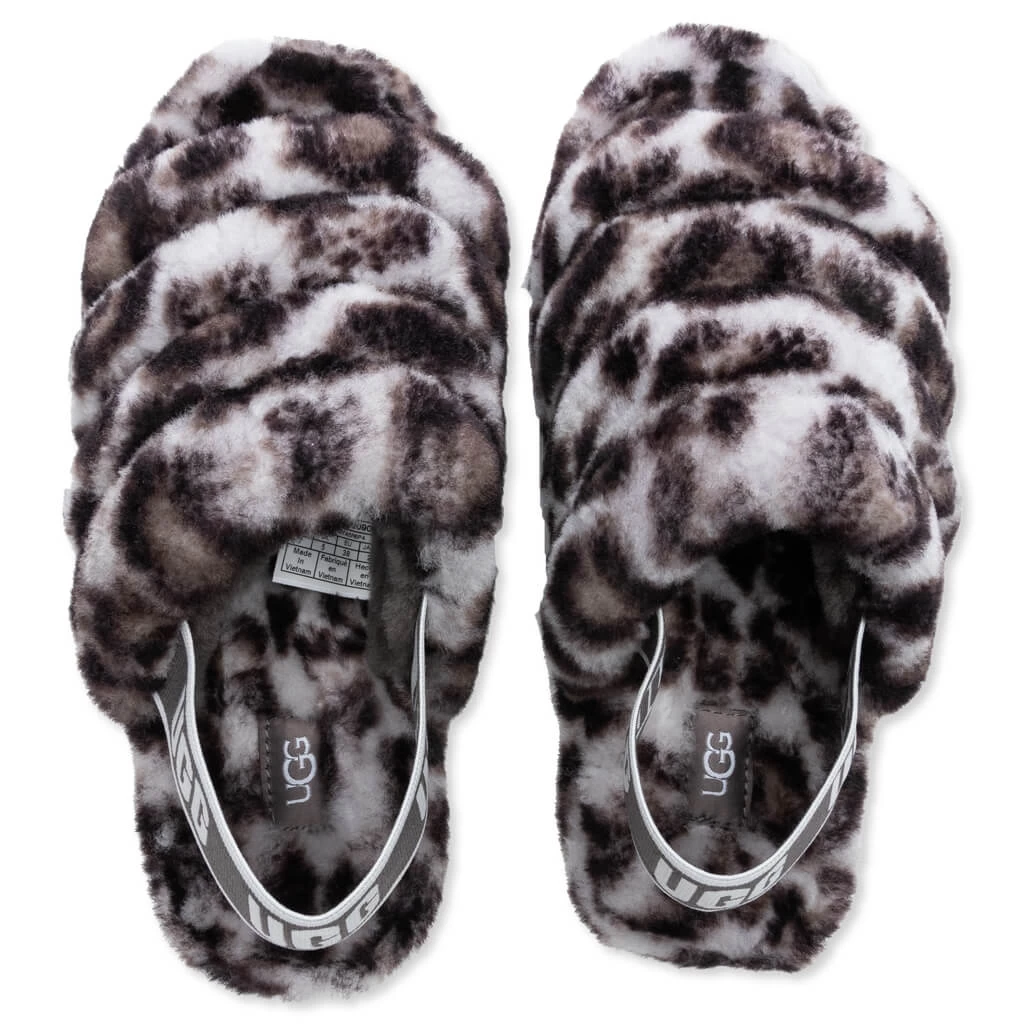 Ugg Women's Fluff Yeah Slide Panther Print - Stormy Grey 6 Ugg Women's Fluff Yeah Slide Panther Print - Stormy Grey - Image 4