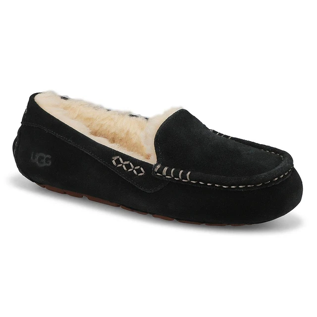 Ugg Womens Ansley Moccasin - Black 3 Ugg Womens Ansley Moccasin - Black