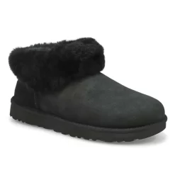 Ugg Womens Classic Ultra Mini Fluff Boot - Black