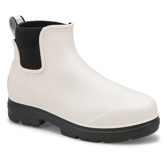 Ugg Womens Droplet Chelsea Rain Boot - White 3 Ugg Womens Droplet Chelsea Rain Boot - White